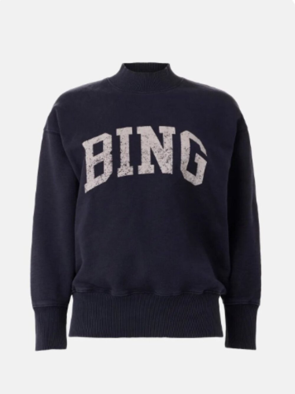 ANINE BING Navy Blue Bradie Sweatshirt XS - Picture 5 of 6